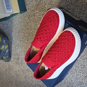 White Mountain sparkle knit shoes sz 7